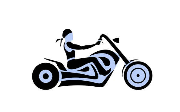 Motociclista — Vector de stock