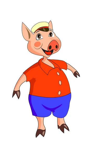 Cartoon pig — Stock Vector