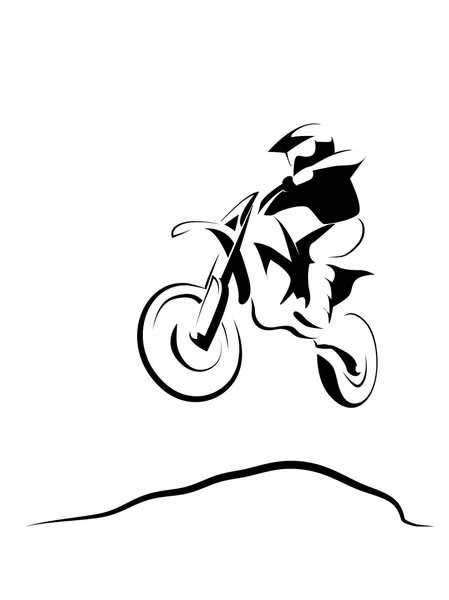 Motocross coureur — Image vectorielle