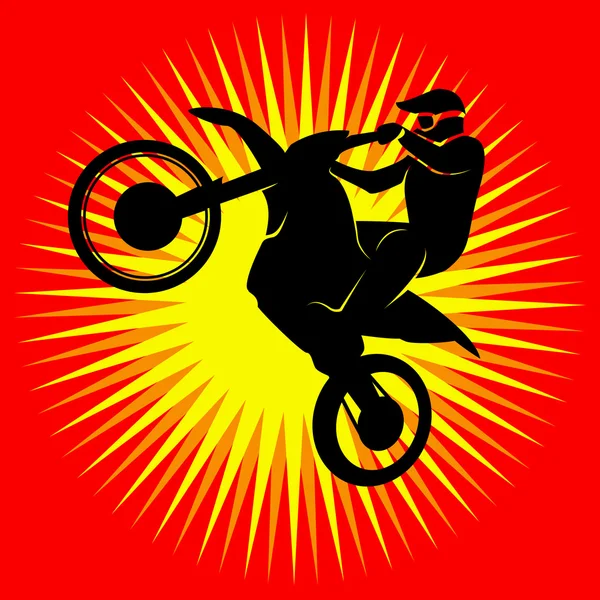 Corredor de Motocross — Vector de stock