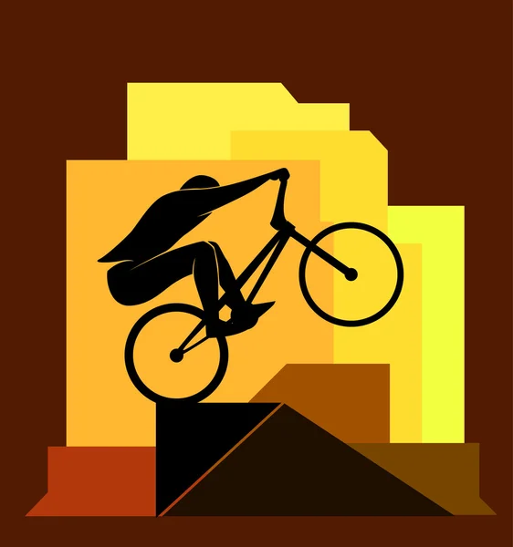 Bicicleta deporte extremo — Vector de stock