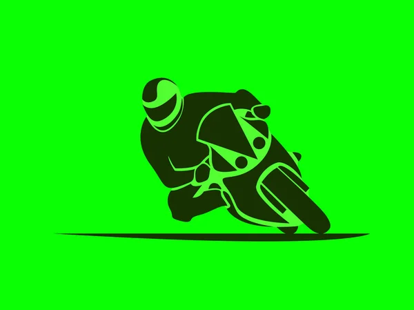 Motocicleta deporte corredor — Vector de stock