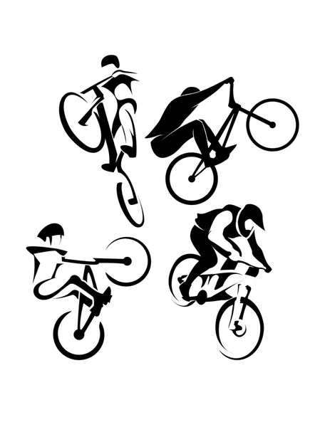 Sport estremi in bicicletta — Vettoriale Stock