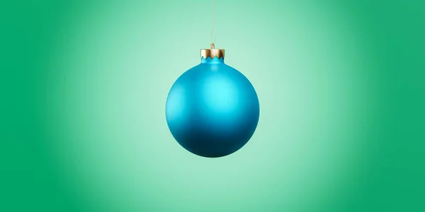 Christmas New Year Holidays Background Blue Bauble Render — Stock Photo, Image
