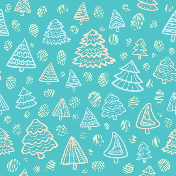Pattern with christmas trees — Stock Vector