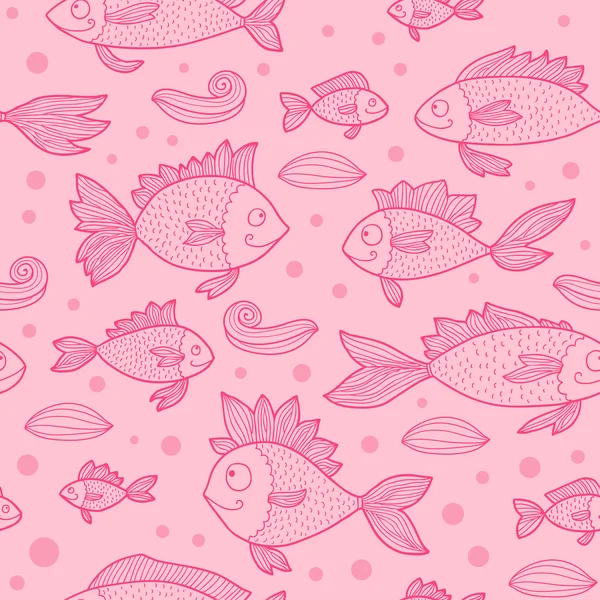 魚とパターン — ストックベクタ