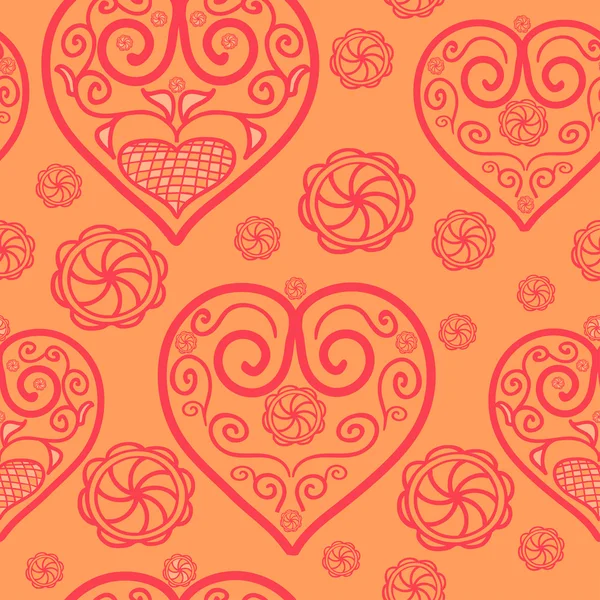 Pattern with hearts — Stock Vector