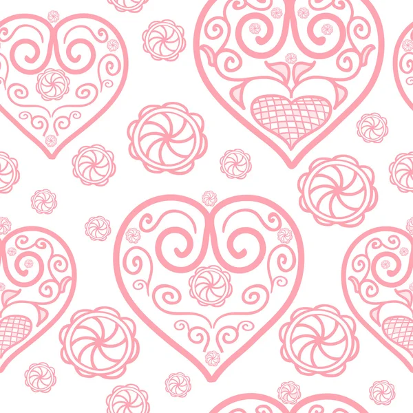 Pattern with hearts — Stock Vector