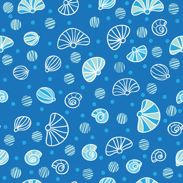 Patrón con conchas marinas — Archivo Imágenes Vectoriales