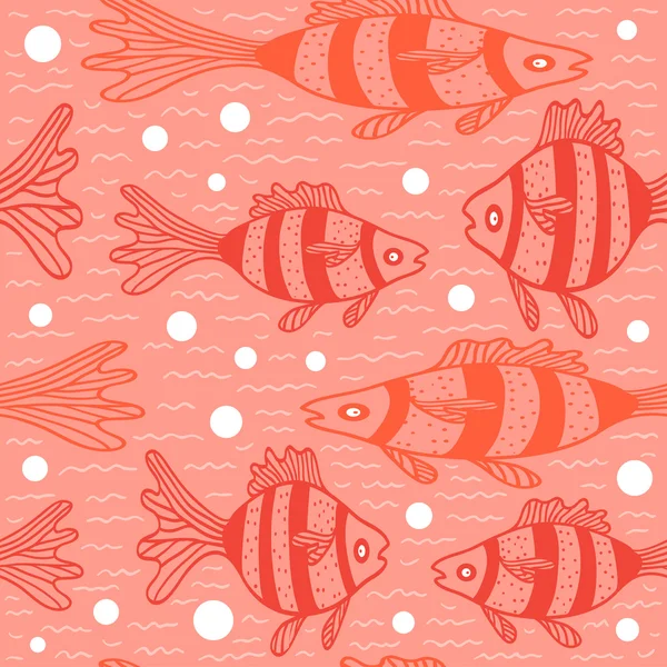 Pattern with fish — Stock Vector