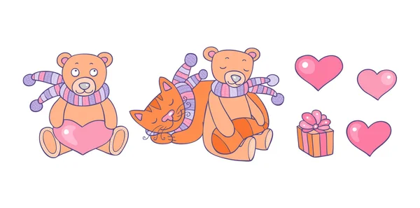 玩具熊集 — 图库矢量图片