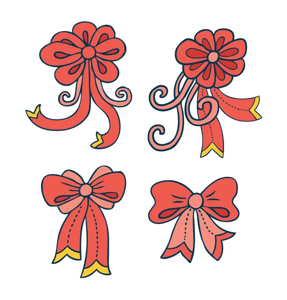 Red bows — Stock Vector