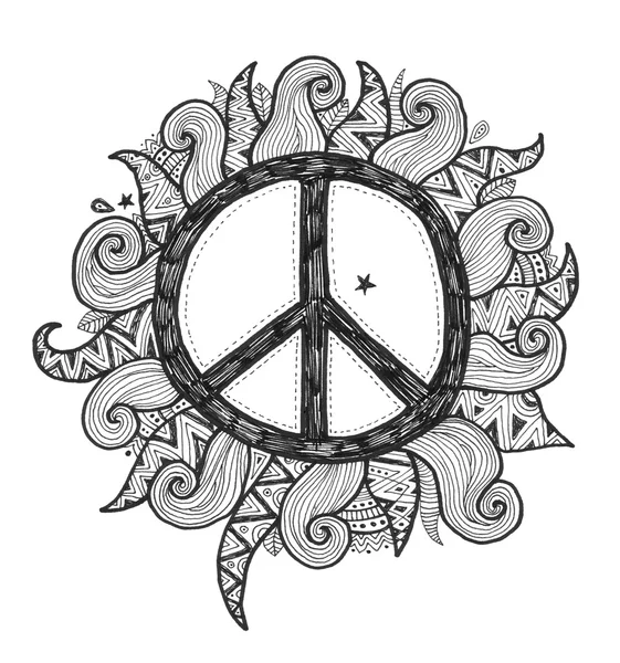 Hand drawn sign of peace — Stock Photo, Image