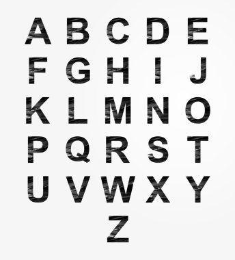 Stilize vektör yazı tipi