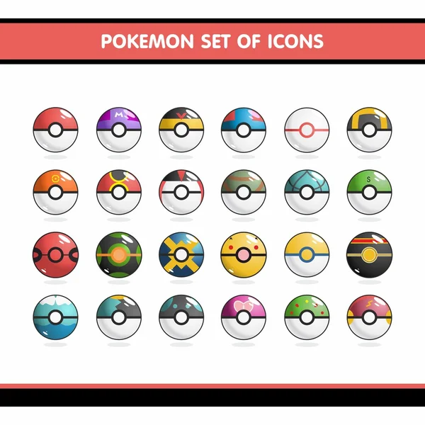 Set Of Pokemon Icons 141925 Vector Art at Vecteezy