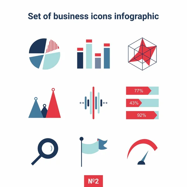 Set di icone business e infografiche — Vettoriale Stock