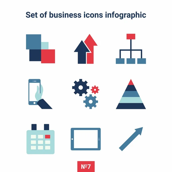 Set di icone business e infografiche — Vettoriale Stock