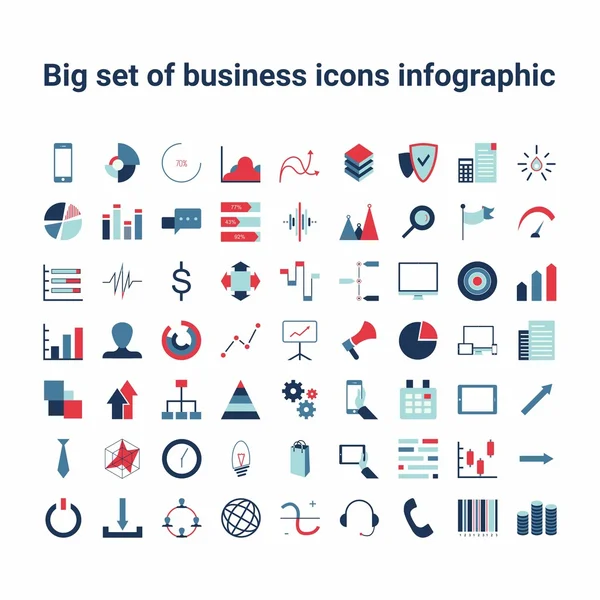 Set di icone business e infografiche — Vettoriale Stock