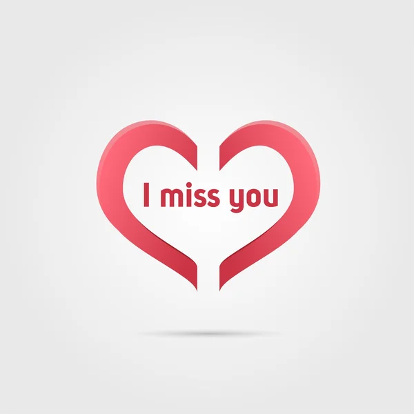 I miss you — Stock Vector