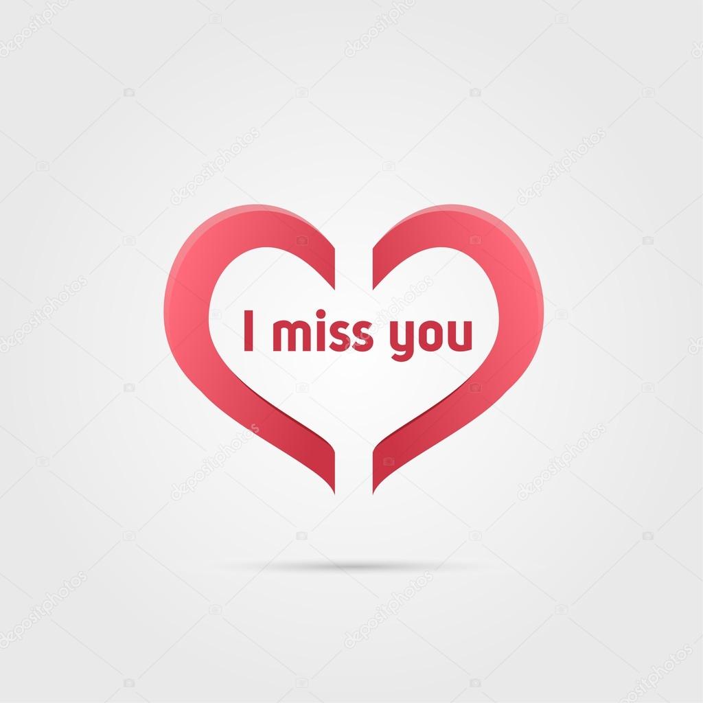 I miss you Stock Vector by ©Evopr 62517289