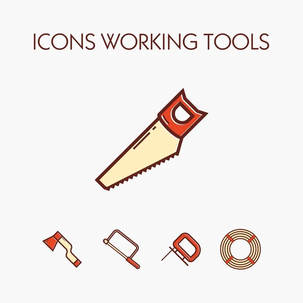 Ícones ferramentas de worcking — Vetor de Stock
