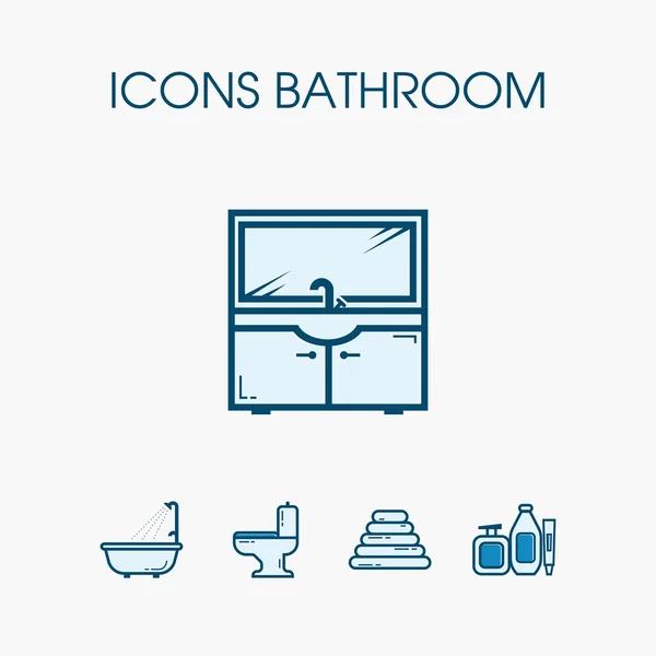 Conjunto de banheiro ícones — Vetor de Stock