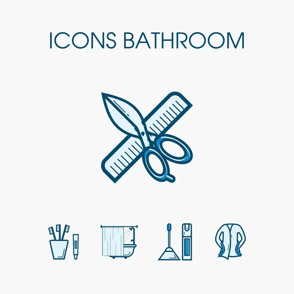 Conjunto de banheiro ícones — Vetor de Stock