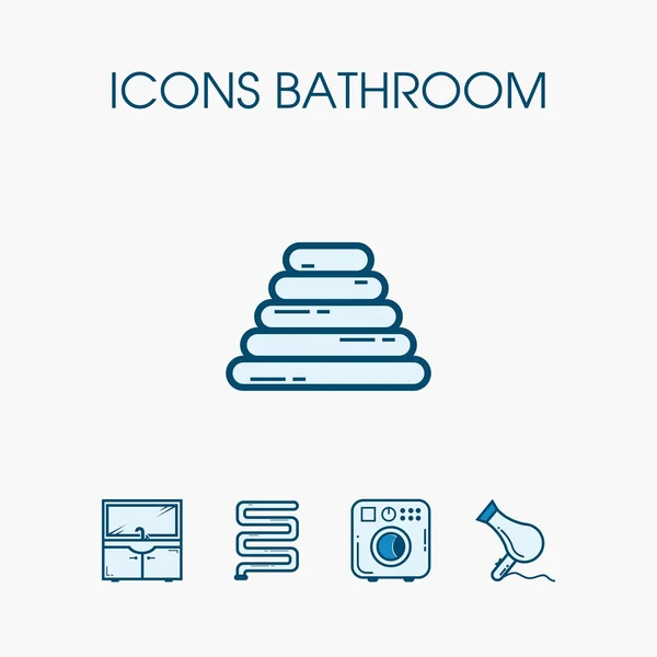 Sada koupelnové ikony — Stockový vektor