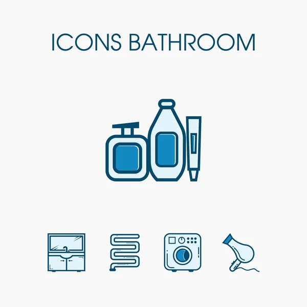 Sada koupelnové ikony — Stockový vektor