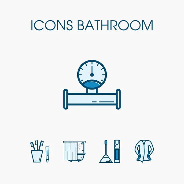 Pictogrammen badkamer set — Stockvector