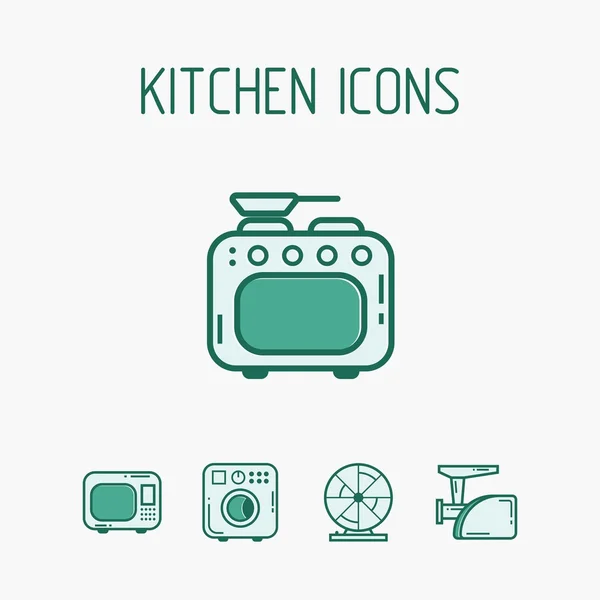 Keuken icons set — Stockvector