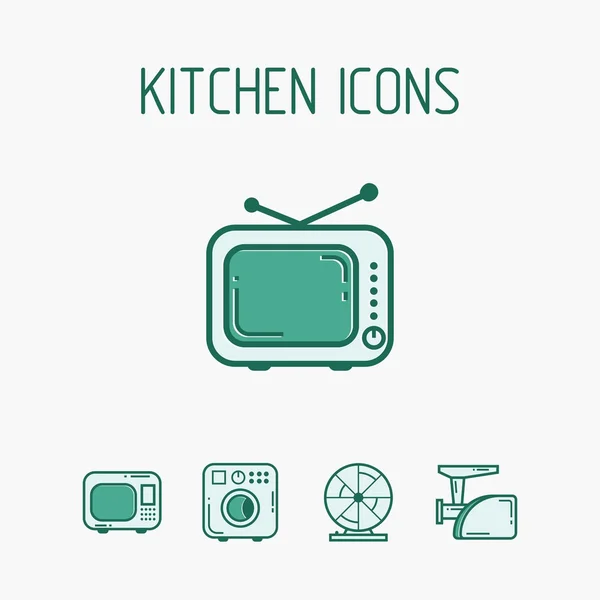 Keuken icons set — Stockvector