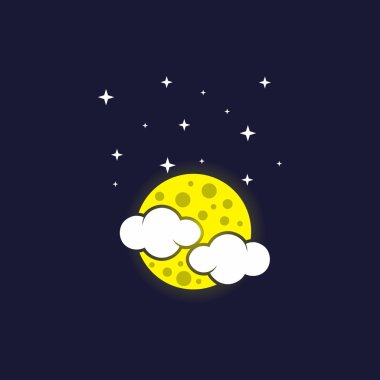 Gece gökyüzündeki aya