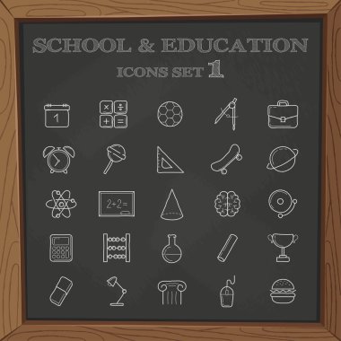 okul için kontur rozetleri