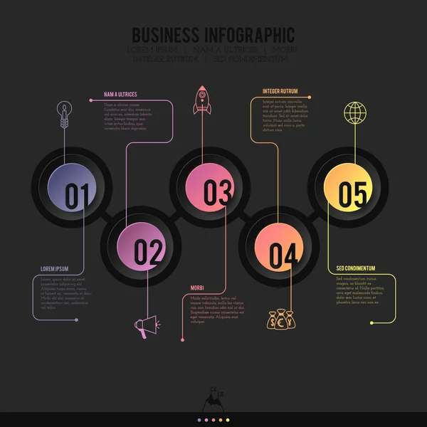 Farbenfrohe Geschäftsinfografik — Stockvektor