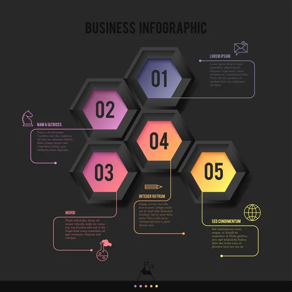 Разноцветная бизнес-инфографика — стоковый вектор