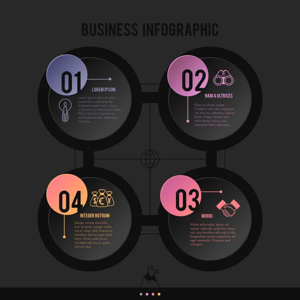 カラフルなビジネス インフォ グラフィックのレイアウト ベクターグラフィックス