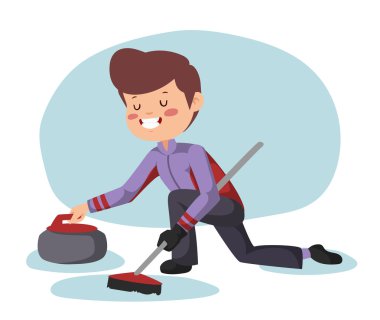 Curling oynamak çocuk