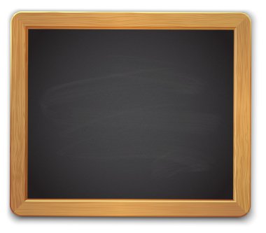 Ahşap çerçevede boş bir tahta.