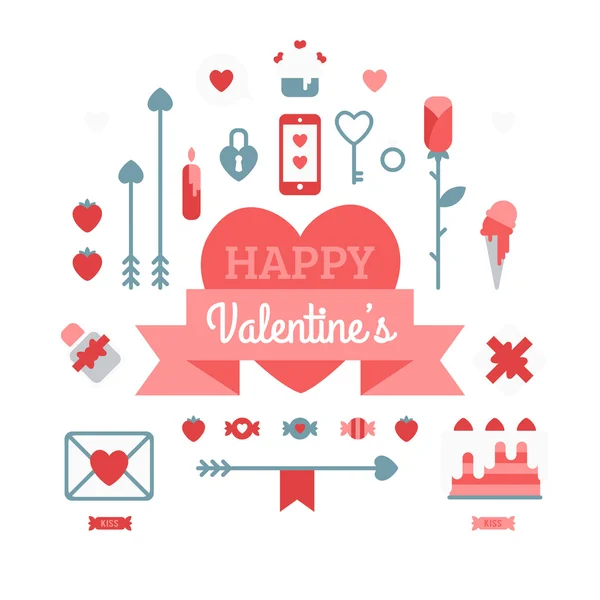 Valentines Day Labels. — Stock Vector