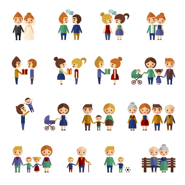 Flat style people — Stock Vector
