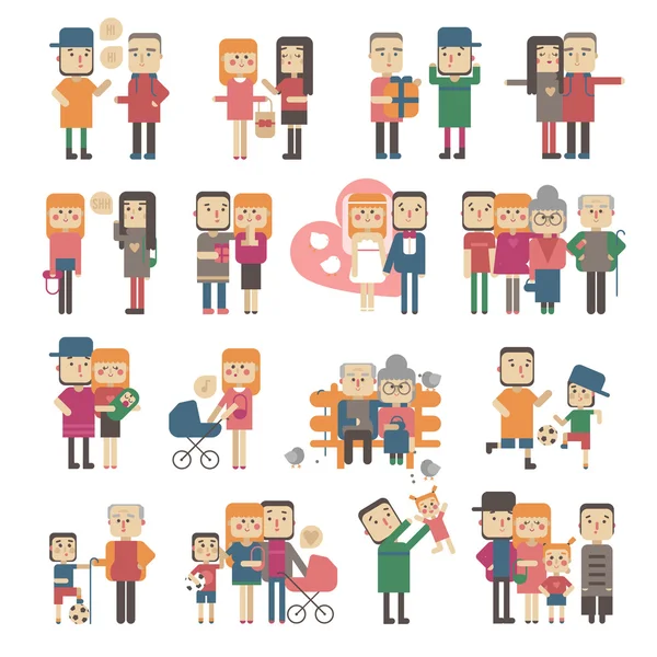 Flat style people — Stock Vector