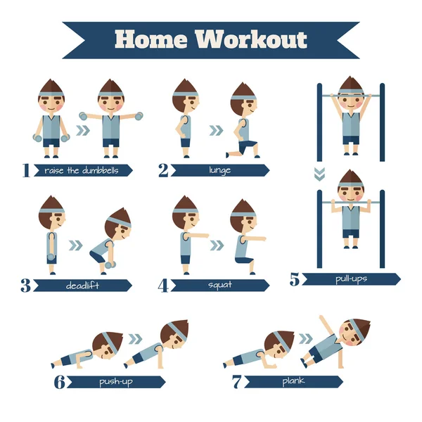 Infografías deportivas y de fitness . — Vector de stock