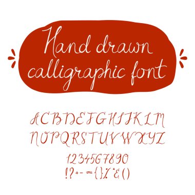 Elle çizilmiş kaligrafi yazı tipi
