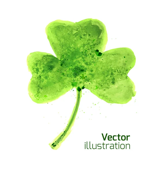 One green clover — Stock Vector