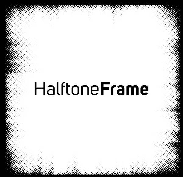 Halftone frame with dots — Stock Vector
