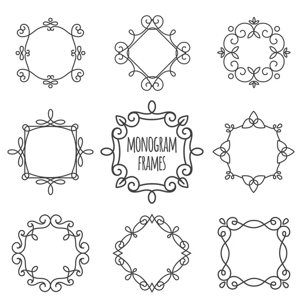 Monogram minimale set — Stockvector