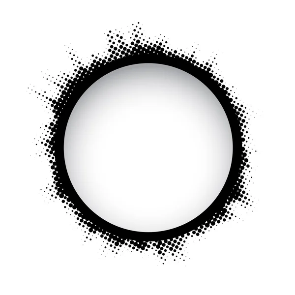 Halftone circle with dots — Stock Vector