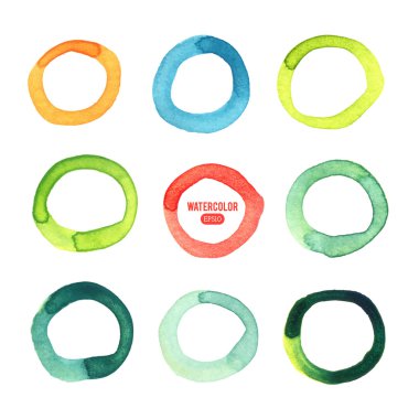 Suluboya boyalı daireler