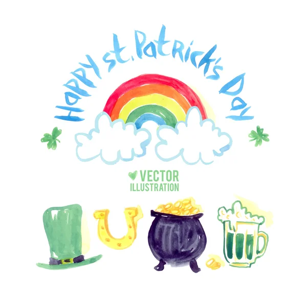 Zestaw St Patrick's Day symbol — Wektor stockowy